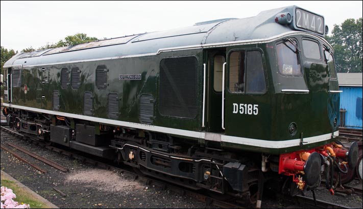 D5185 in the early British Railways green at Wansford 2nd of October 2009