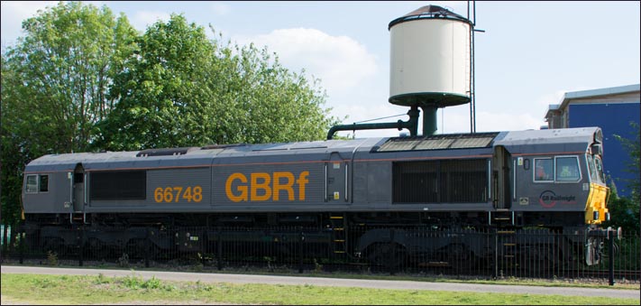 GBRf Class 66748 at the Peterborough Nene Valley station on the 17th May 2014