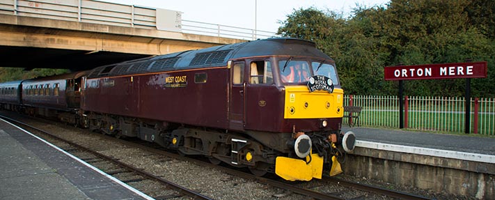 West Coast Railways Class 47854 with the stock of the Royal Scotsman 