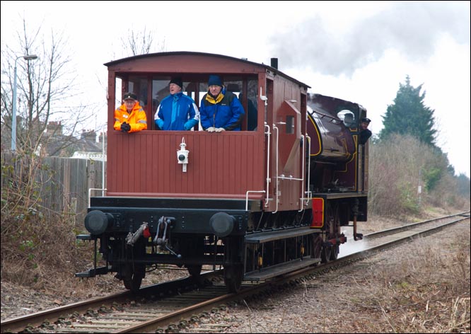brake van rides on the Fletton Branch at the Nene Valley Railway 23rd Febuary in 2013