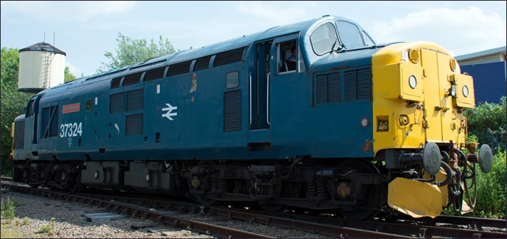 Class 37324 Clydebridge at the Peterborough Nene Valley station on the 17th May 2014.
