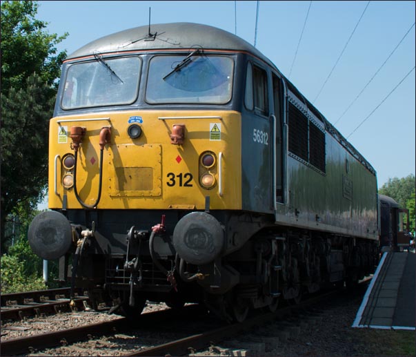 Class 56312 at the Peterborough Nene Valley station 17th May 2014