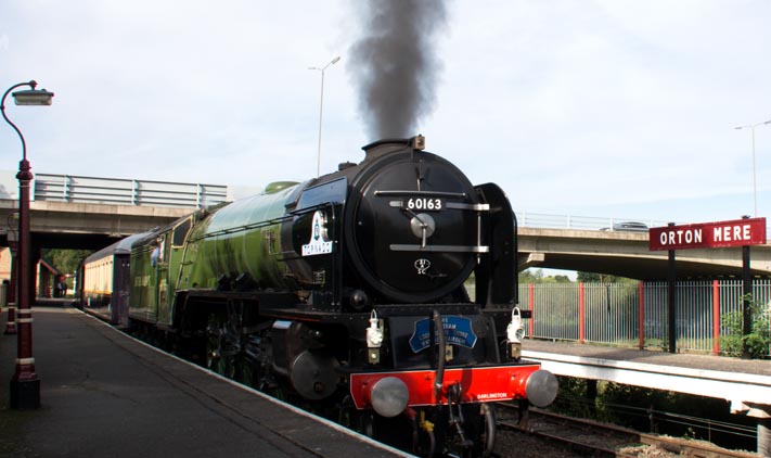 60163 Tornado about to leave Orton Mere