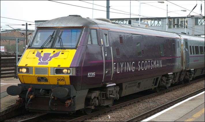 East Coast DVT 82205 with the Flying Scotsman Logos on 3rd March 2012