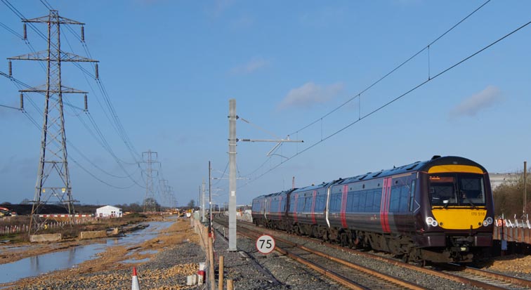 Cross Country class 170518 on the 14th December 2020 on the Stamford up line