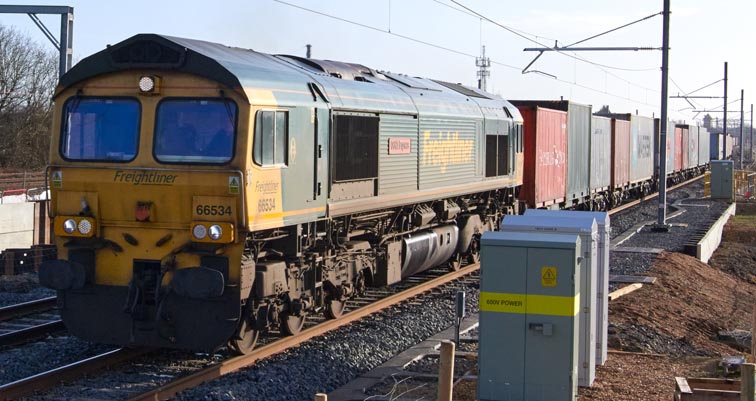 Freightliner  class 66534 on the 14th December 2020 