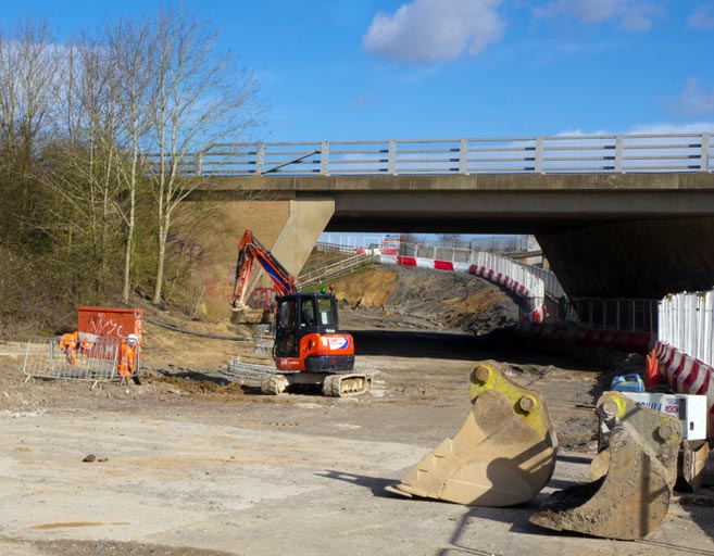 Work under the A15 bridge 2020