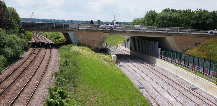 The A15 dual carriage way road bridge on the 5th of July 2021 