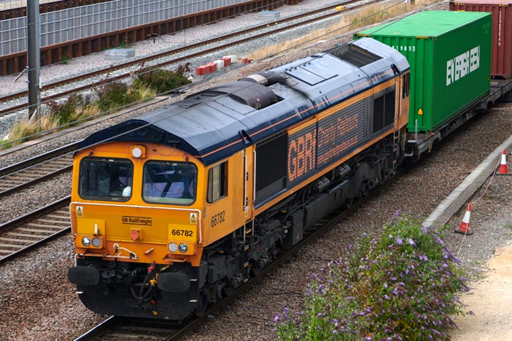 GBRf class 66782 on up slow on the  12 August 2021