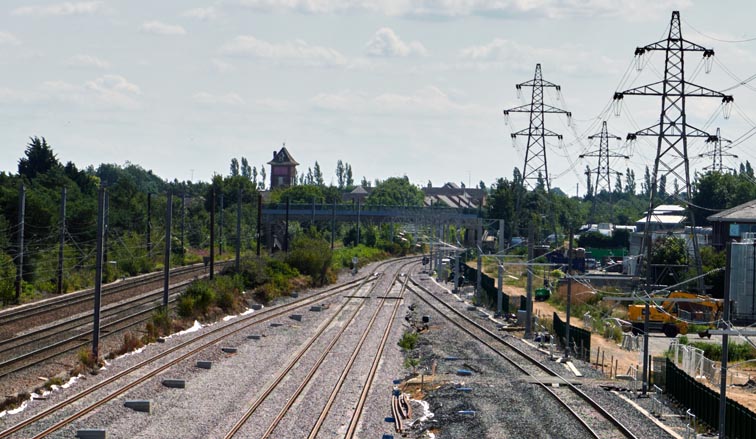 Looking south on track on 12th of August