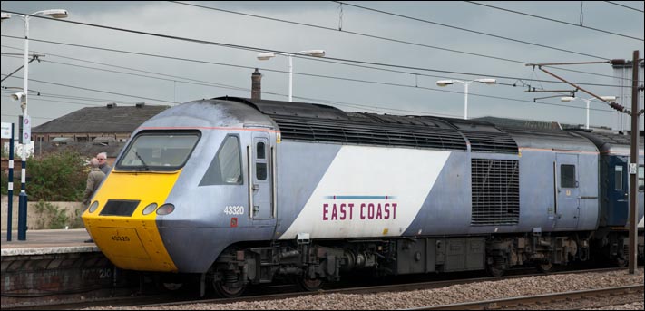  East Coast HST at the rear of a train in platform 4 on the 14th of April 2011