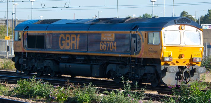 GBRf class 66704 Colchester Power Signal Box 