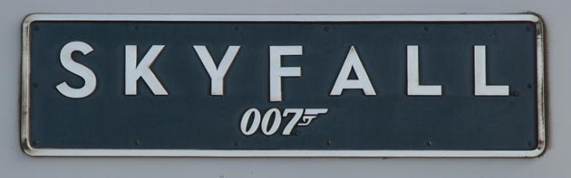 Skyfall name plate on 91107 
