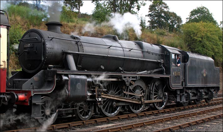 Black 5 45110 at Bewdley Severn Valley Railway station in 2007