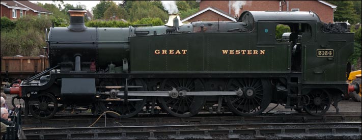 GWR 2-6-2T 5164 at the Severn Valley Raiways Kidderminster Town station in 2013