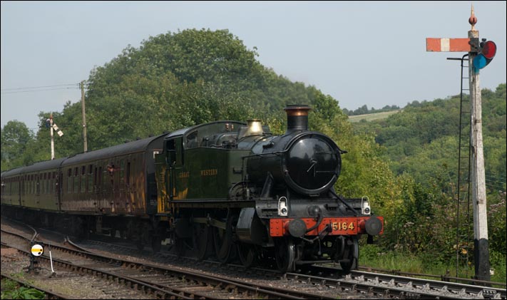 GWR 2-6-2T no. 5164 at the Severn Valley Railway at Highley in 2008.