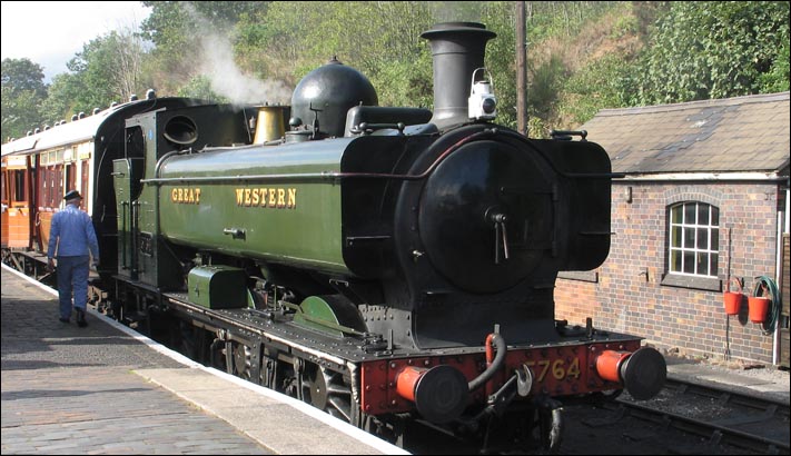 GWR 0-6-0ST 5764 in Bewdley station in 2006 
