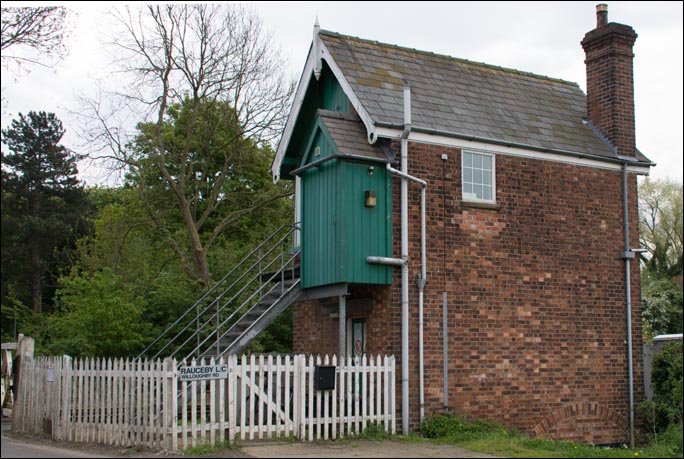 The rear of Rauceby signal box on Monday the 5th of May 2014