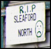 R I P Sleaford North signal Box sign