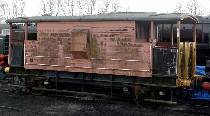 Brake van with the number 9300/4 at the Nene Valleys Wansford station 