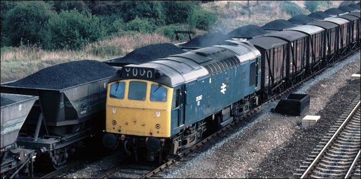 Class 25 257 on a  freight of at Wellingborough  