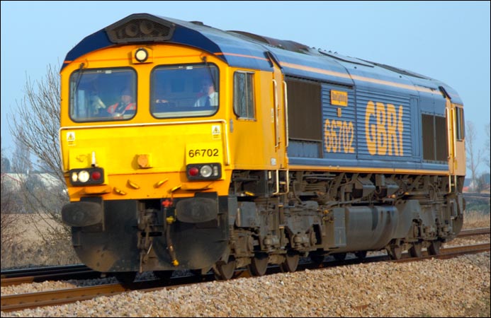 GBRf class 66702 on the 23rd of March 2012 