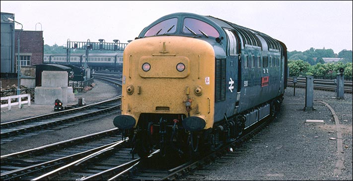 Deltic Class 55006  comes into York station from the north in BR days