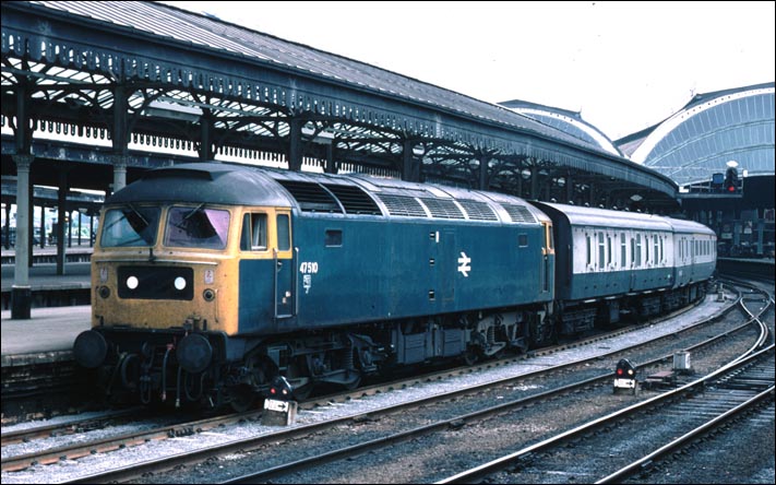 Class 47510 in  York station in BR days