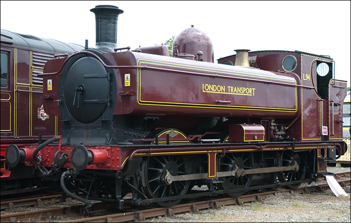 GWR 0-6-0ST in London Transport colours with the number L94  at Railfest in 2012 