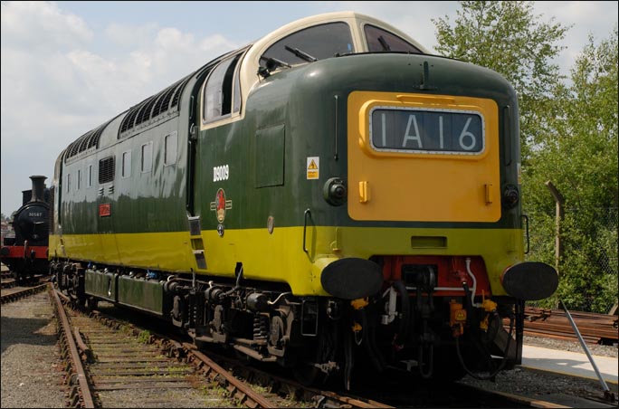 Class 55 Deltic D9009 at the NRM at York. 